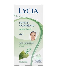 LYCIA Strisce Depilatorie NATURAL TOUCH VISO Tutti i tipi di Pelle – 20 pz