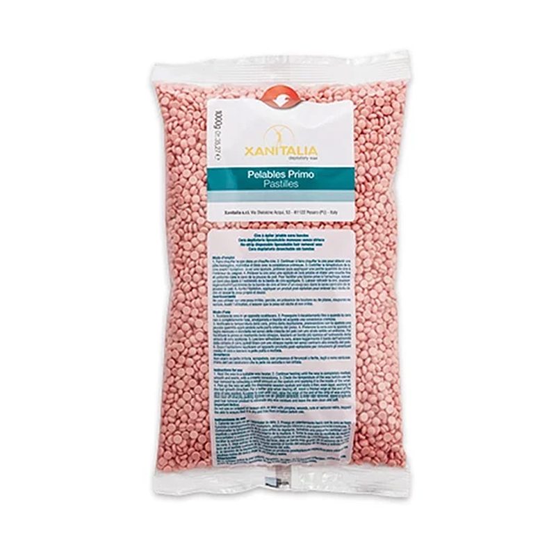 XANITALIA Cera depilatoria brasiliana in Gocce/Pastiglie Liposolubile ROSE Busta da 1000 gr