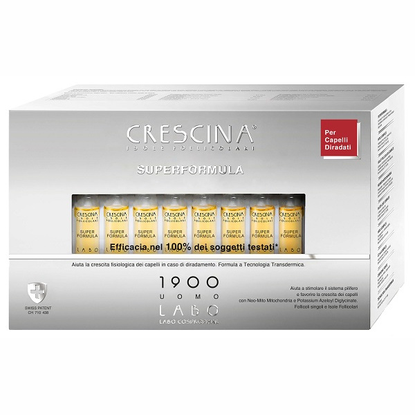 CRESCINA ISOLE FOLLICOLARI SUPER FORMULA 1900 UOMO 40 FIALE3,5 ML - immagine 2